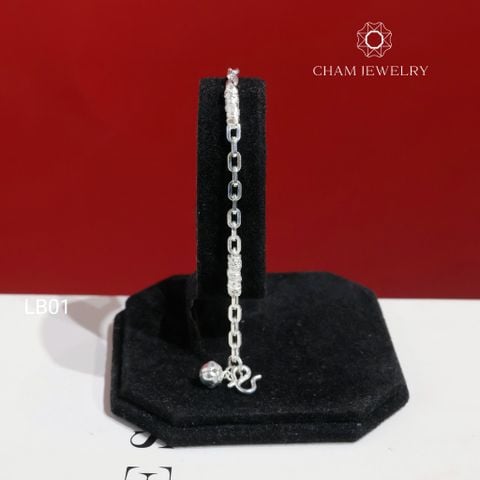 Lắc Tay Bé LB01 CHAM JEWELRY, Lắc Tay Xích Charm Chuông (Barcode TLBC623)