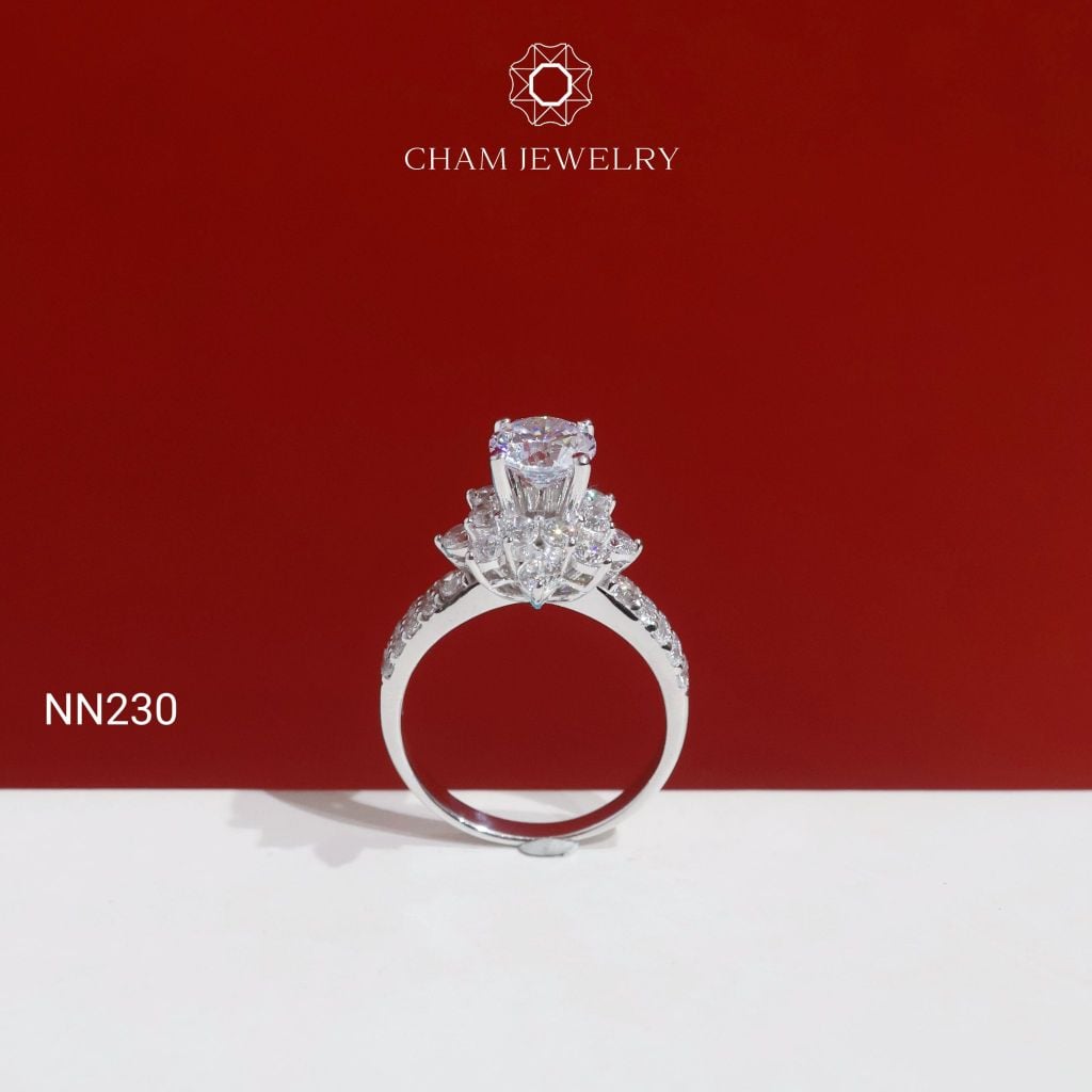 Nhẫn NN230 CHAM JEWELRY, Chủ 6.5mm( Barcode TNN1898).