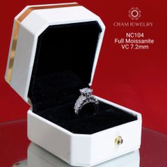 Nhẫn NC104 CHAM JEWELRY, Full Đá Moissanite, Chủ 7.2mm (Barcode OHNNU8)
