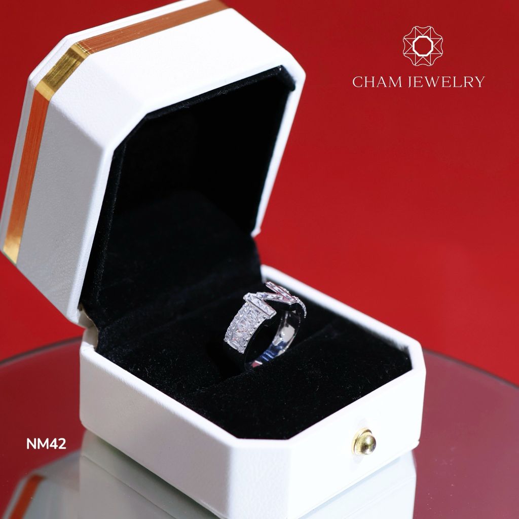 Nhẫn CHAM JEWELRY NM42, Nhẫn Chữ N (Barcode TNCC14).