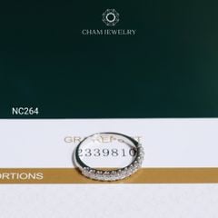 Nhẫn NC264 CHAM JEWELRY, Nhẫn Full Đá Moissanite 2.0mm (Barcode OCNN96)