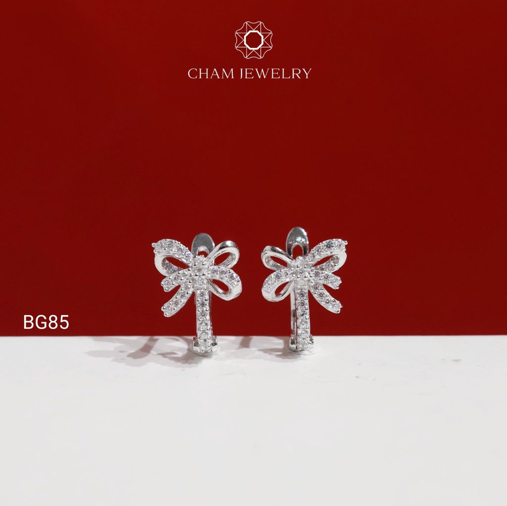 Hoa Tai BG85 CHAM JEWELRY, Hoa Tai Nơ (TBG1135-C-B4534B).
