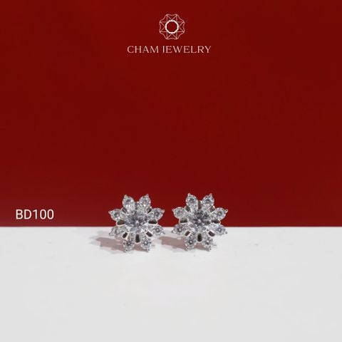 Hoa Tai BD100 CHAM JEWELRY , Chủ 4.0mm ( Barcode TBD1652).