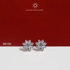 Hoa Tai BD100 CHAM JEWELRY , Chủ 4.0mm ( Barcode TBD1652).