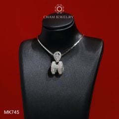 Mặt Dây Chuyền MK745 CHAM JEWELRY, Mặt Chữ H (Barcode TVB03MK).