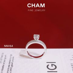Nhẫn Nữ NNV64 Vàng 10k Chủ 5.4 Kim Cương Lab Grown Diamond