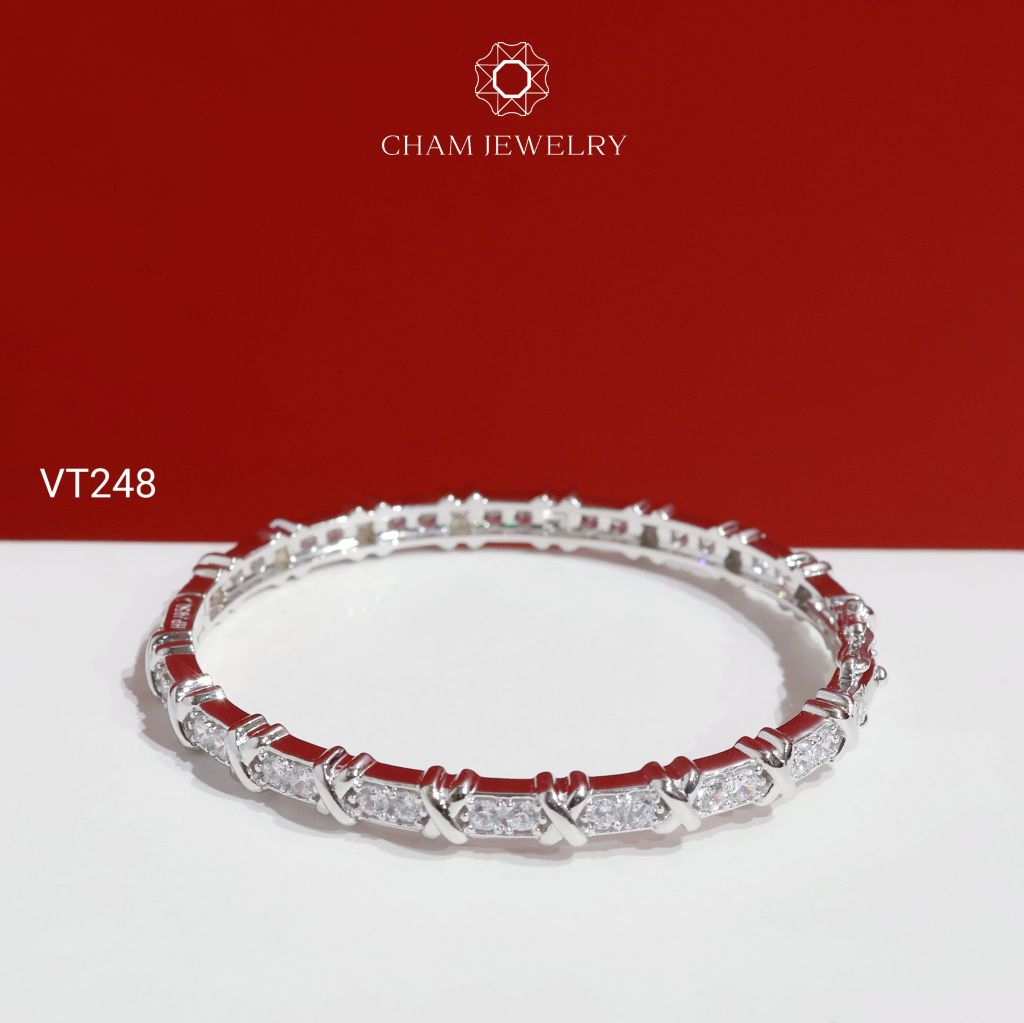 Vòng Tay CHAM JEWELRY VT248, Vòng Kiểu Bản 4.0mm (Barcode PVH372)