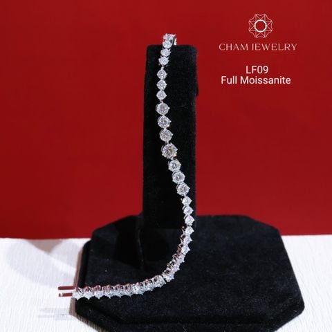 Lắc Tay LF09 CHAM JEWELRY, Full Moissanite (Barcode CLMR362)