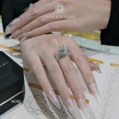 Nhẫn NC92 CHAM JEWELRY, Full Đá Moissanite, Chủ 7.2mm (Barcode ONNU60)