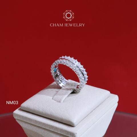 Nhẫn CHAM JEWELRY NM03, Nhẫn Full Đá (Barocode TNF18).