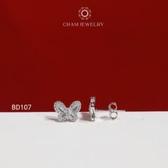 Hoa Tai BD107 CHAM JEWELRY , Hoa Tai Bướm Bản 10.0mm (TBD1842-C-B4533).