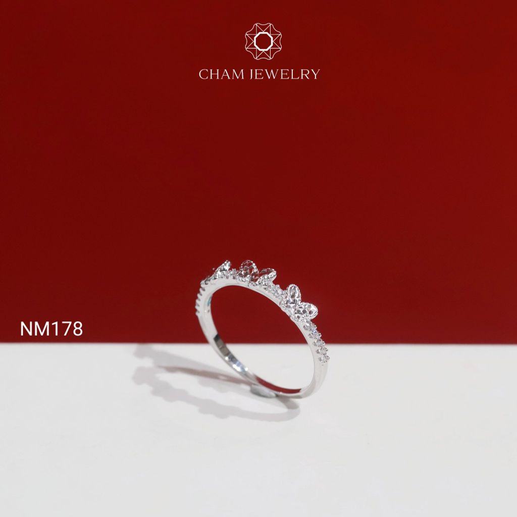 Nhẫn NM178 CHAM JEWELRY, Nhẫn Kiểu Bướm Chạm Máy (Barcode TNT933).