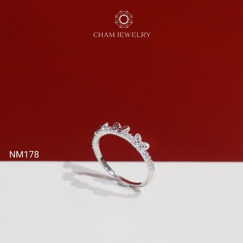 Nhẫn NM178 CHAM JEWELRY, Nhẫn Kiểu Bướm Chạm Máy (Barcode TNT933).