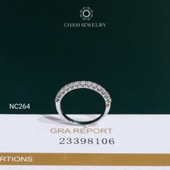 Nhẫn NC264 CHAM JEWELRY, Nhẫn Full Đá Moissanite 2.0mm (Barcode OCNN96)