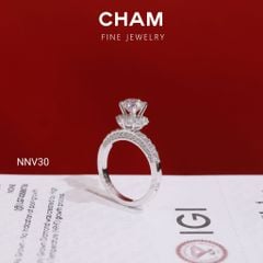 Nhẫn Nữ NNV30 Chủ 6.3mm Vàng 10k Kim Cương Lab Grown Diamond