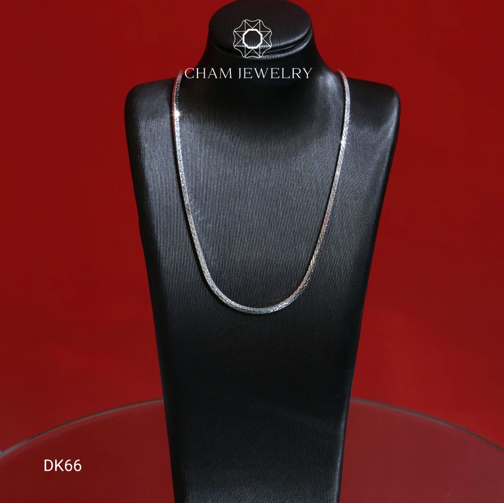 Dây Chuyền CHAM JEWELRY DK66. Dây Mì Bảng 1.3mm ( Barcode CVGCX45).