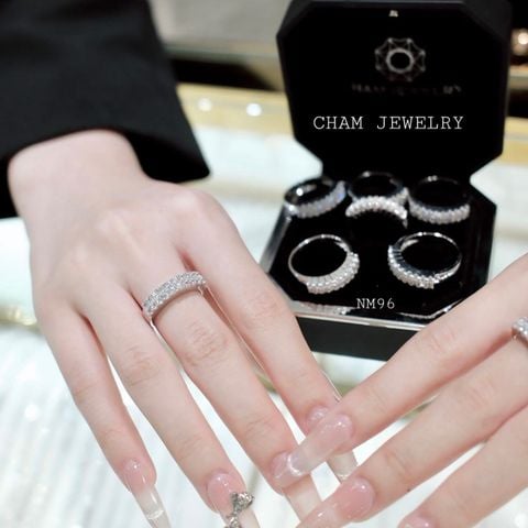 Nhẫn NM96 CHAM JEWELRY, Bản 4.5mm