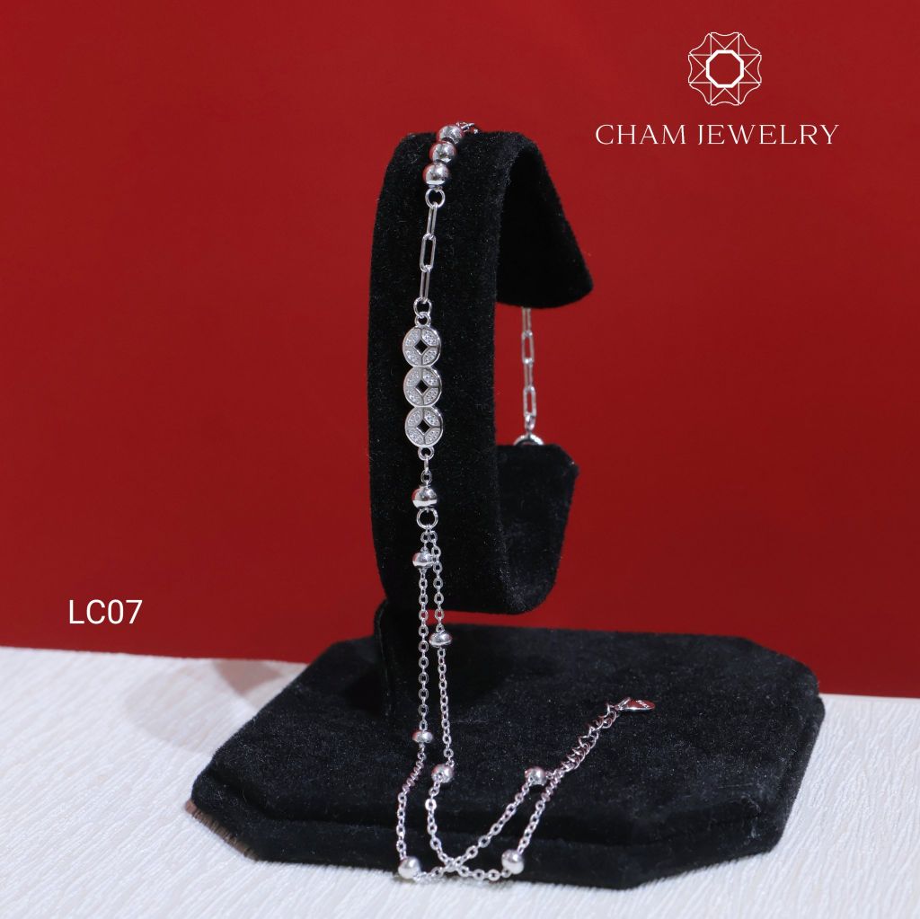 Lắc Chân LC07 CHAM JEWELRY, Lắc Chân Kim Tiền (Barcode CLACY344)