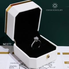 Nhẫn NC277 CHAM JEWELRY, Nhẫn Full Đá Moissanite Chủ 6.3mm(Barcode OCNN75)