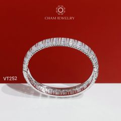 Vòng Tay CHAM JEWELRY VT252, Vòng Kiểu Full Đá Bản 12.0mm (Barcode PVH149)