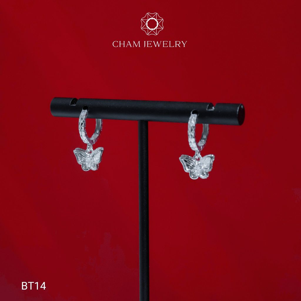 Hoa Tai CHAM JEWERLY BT14, Hoa Tai Kiểu Bướm ( Barcode TBT872).