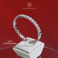Vòng Tay VC07 CHAM JEWELRY, Vòng Full Moissanite 5.0mm (Barcode OHV01).