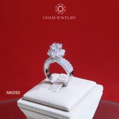 Nhẫn NN590 CHAM JEWELRY, Chủ 6.5mm (Barcode TNN1537)