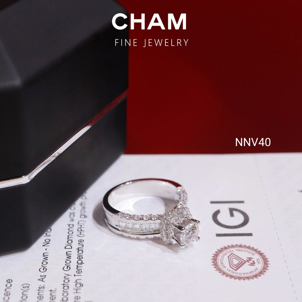 Nhẫn Nữ NNV40 Vàng 10k Chủ 5.4 Kim Cương Lab Grown Diamond