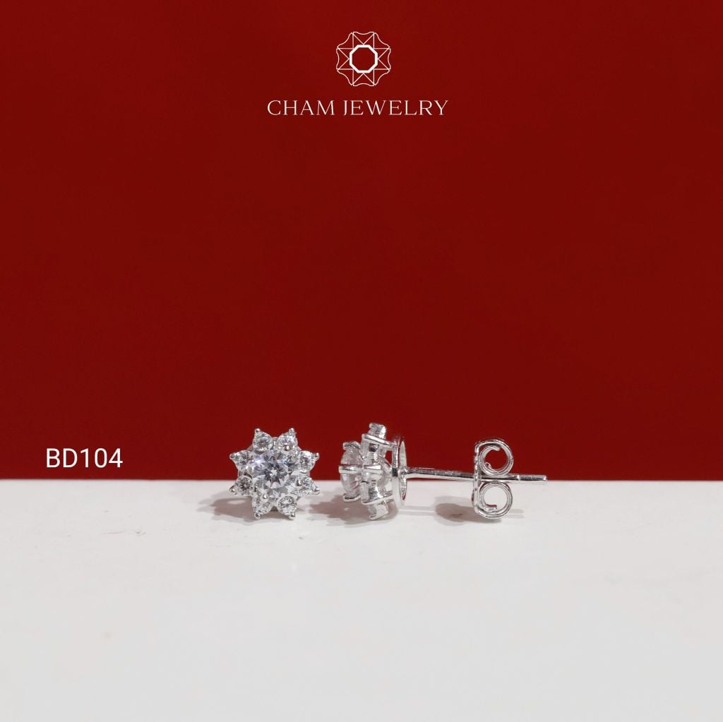 Hoa Tai BD104 CHAM JEWELRY , Chủ 3.5mm ( Barcode TBD1846).