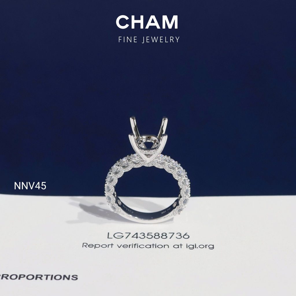 Nhẫn Nữ NNV45 Vàng 10k Chủ 9.0 Kim Cương Lab Grown Diamond