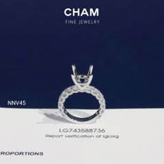 Nhẫn Nữ NNV45 Vàng 10k Chủ 9.0 Kim Cương Lab Grown Diamond