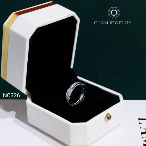 Nhẫn NC326 CHAM JEWELRY,  Bản 4.5mm Đá Moissanite C&C (OCNN170)