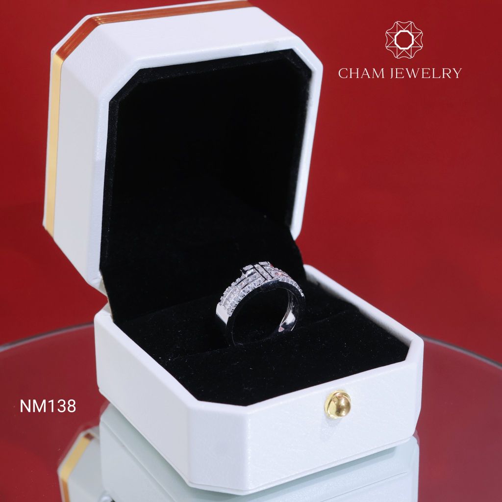 Nhẫn NM138 CHAM JEWELRY, Nhẫn Chữ T Bản 5.5mm (Barcode CNNAM44).