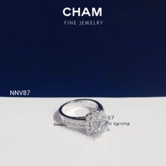 Nhẫn Nữ NNV87 Vàng 10k Chủ 5.4mm Kim Cương Lab Grown Diamond (Barcode DNU18)
