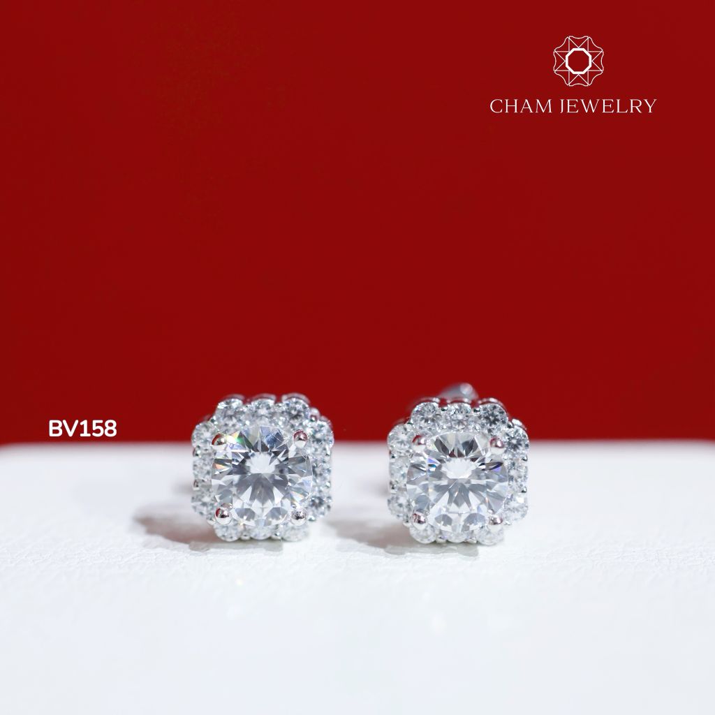 Hoa Tai BV158 CHAM JEWERLY, Chủ 5.0mm (Barcode TBV428)