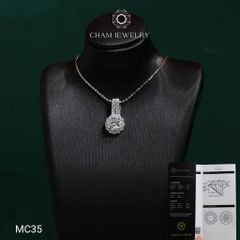 Mặt Dây Chuyền MC35 CHAM JEWELRY , Mặt HaLo Chủ 6.0mm Moissanite C&C (Barcode OCM12).