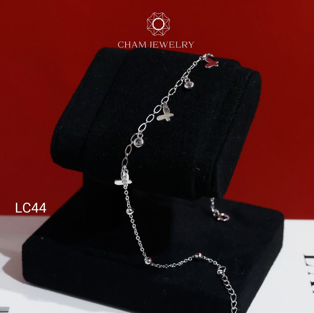 Lắc Chân LC44 CHAM JEWELRY , Lắc Chân Charm Bướm ( C-LC203(E14) )