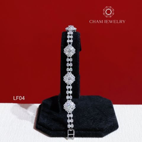 Lắc Tay LF04 CHAM JEWELRY, Full Moissanite 4.5mm (Barcode CCDLM02).