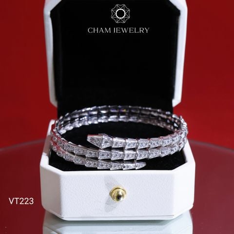 Vòng Tay VT223 CHAM JEWELRY, Vòng Tay Rắn Full Đá (Barcode CV7129).