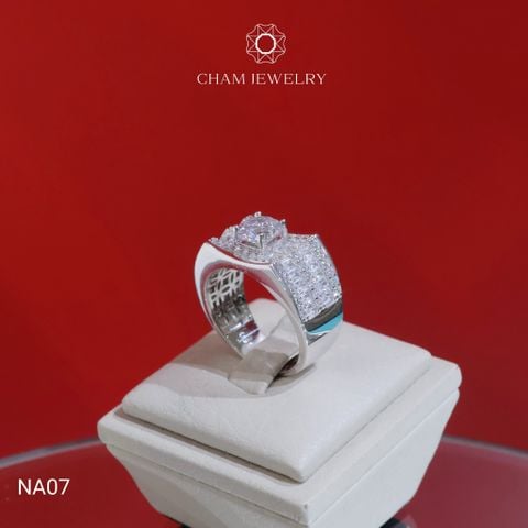 Nhẫn Nam NA07 CHAM JEWELRY, Chủ 7.0mm.