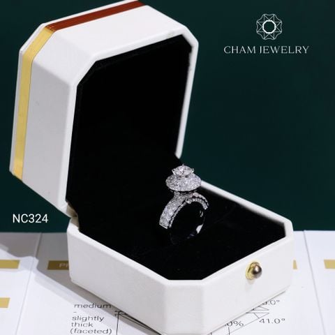 Nhẫn NC324 CHAM JEWELRY, Chủ 5.4mm Full Moissanite (OCNN126)