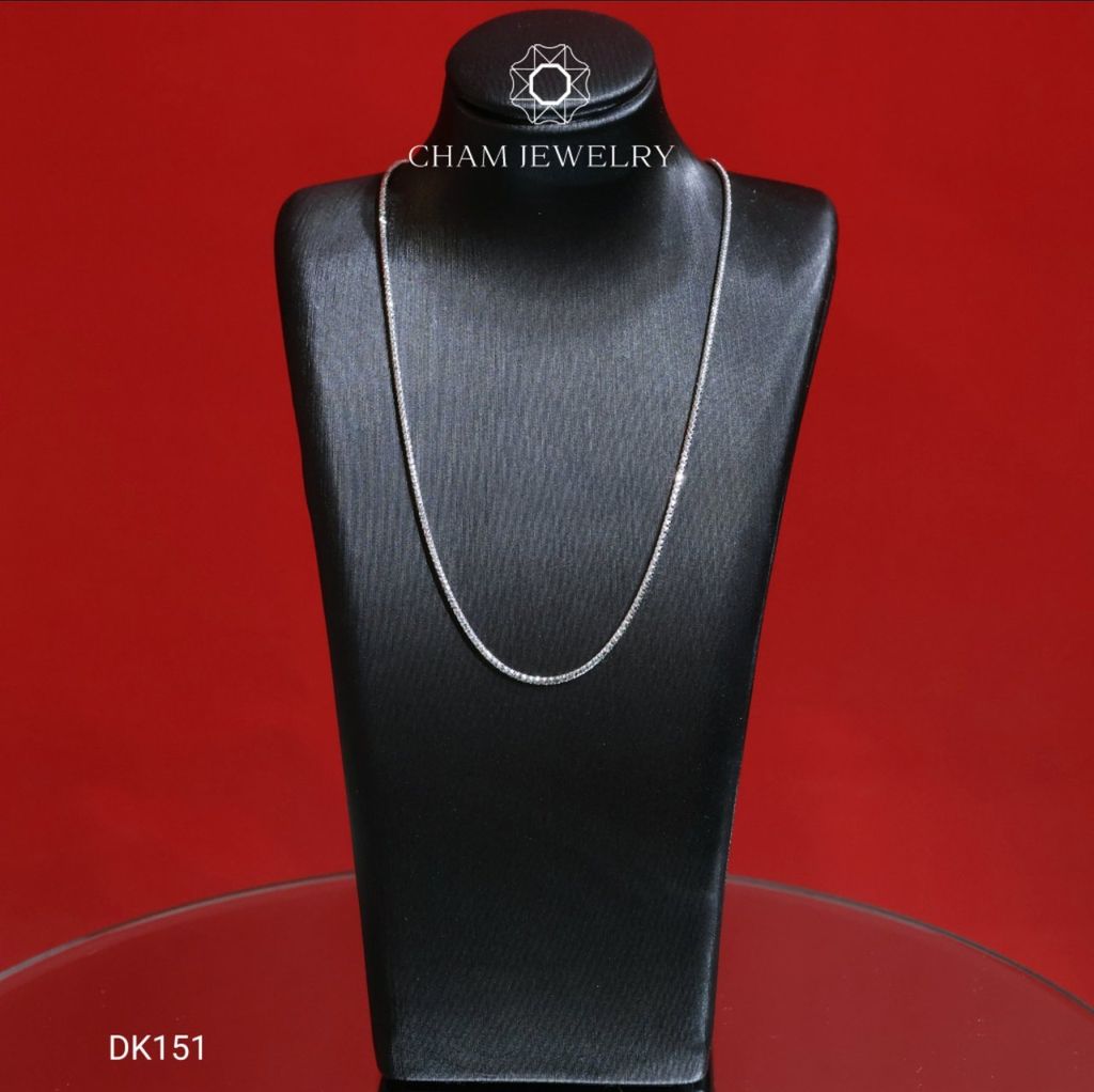 Dây Chuyền DK151 CHAM JEWELRY, Dây Mì Kim Cương Bản 1.0mm ( Barcode CDAYY214 ).