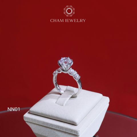 Nhẫn CHAM JEWELRY NN01, Chủ 8.0mm (Barcode CBTN26).