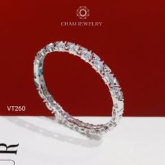 Vòng Tay CHAM JEWELRY VT260, Vòng Kiểu Đá Tam Giác Bản 5.0mm (Barcode PVH380)