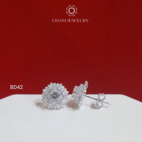 Hoa Tai BD42 CHAM JEWELRY, Chủ 4.0mm (Barcode TBD1602).