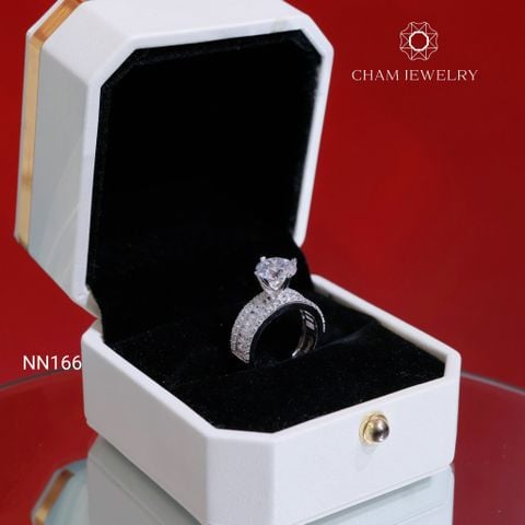 Nhẫn NN166 CHAM JEWELRY, Chủ 8.0mm (Barcode TNN1182).