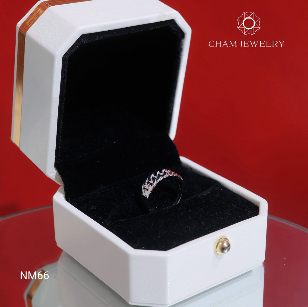 Nhẫn NM66 CHAM JEWELRY, Bản 6.0mm.