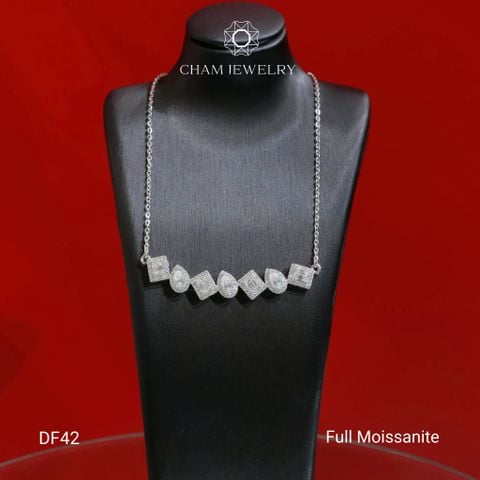 Dây Chuyền DF42 CHAM JEWELRY, Mặt Full Đá Moissanite (Barcode OCD06).