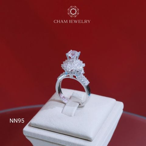 Nhẫn NN95 CHAM JEWELRY, Nhẫn Chủ 6.0mm (Barcode TNN1651).