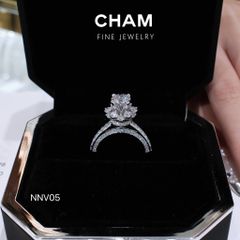 Nhẫn Nữ NNV05 Chủ 6.3mm D VVS2 Vàng 10k Kim cương Lab-grown